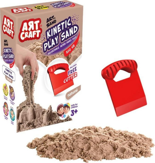 03685 Aksesuarlı Naturel Kinetik Oyun Kumu 500 Gr -Dede