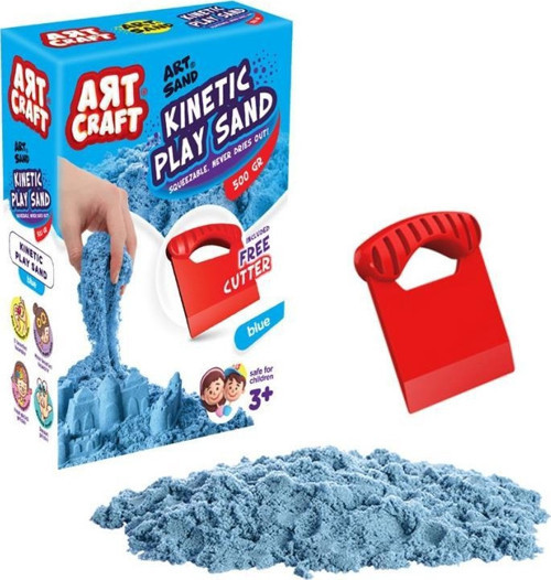 03686 Aksesuarlı Mavi Kinetik Oyun Kumu 500 Gr