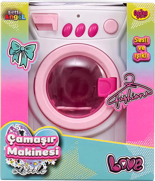 Pilli Işıklı Ve Sesli Küçük Çamaşır Makinesi 02603