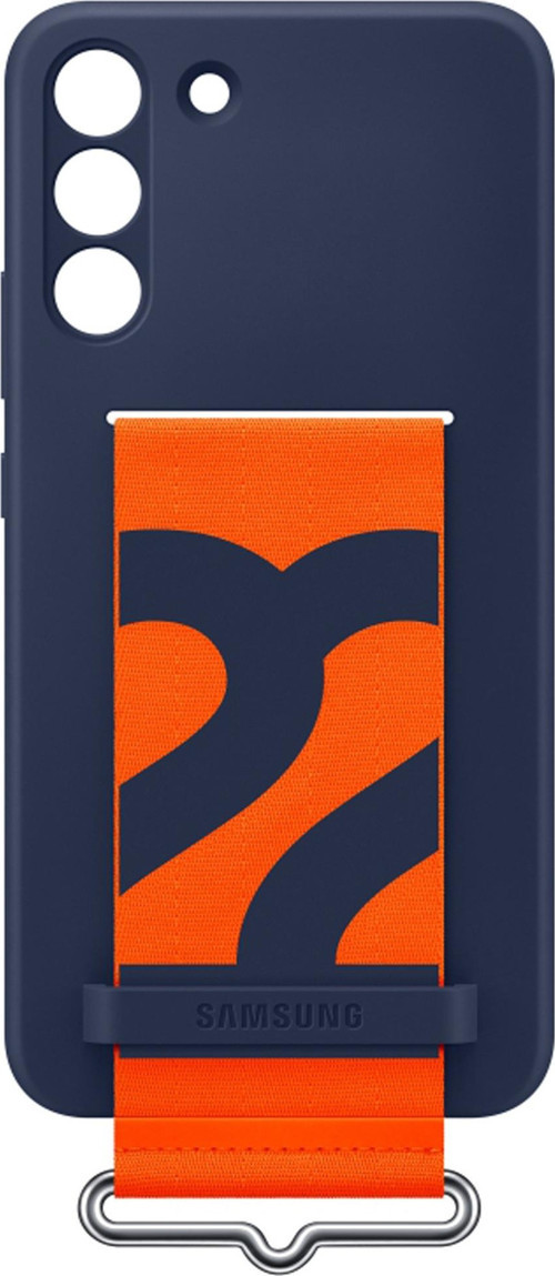 Galaxy S22+ Kayışlı Silikon Kılıf Lacivertxxxx