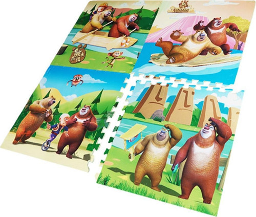 Sevimli Ayıcıklar Eva Puzzle Yer Matı 120X120 Cm Oyun Matı 12 Mm Kalınlık
