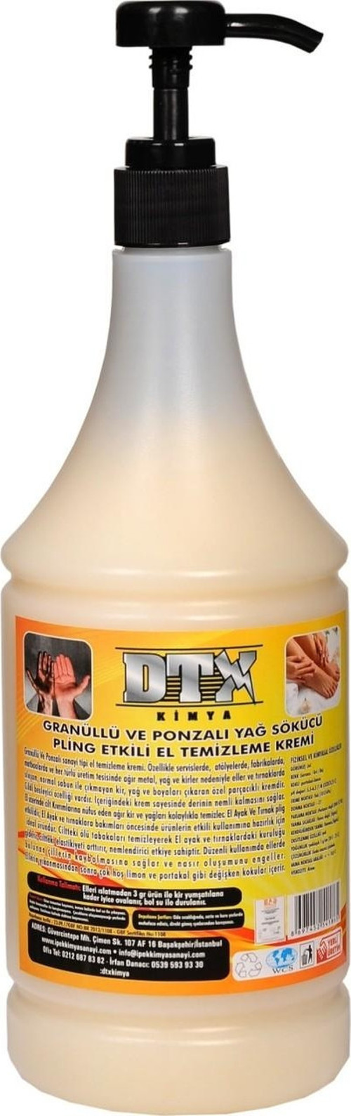 Sanayi Tipi Kumlu El Temizleme Kremi Sabunu 1 Kg