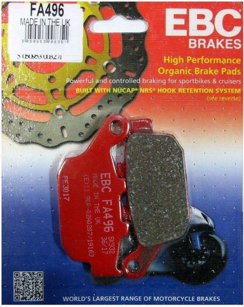 Fa496 2012-2018 Suzuki GW250 Inazuma Uyumlu Arka Fren Balatası Organik Balata