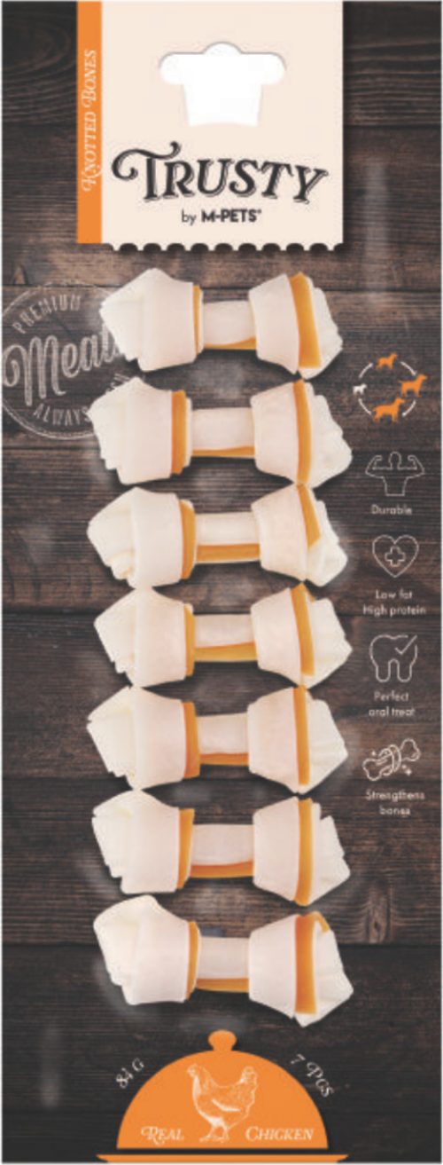 Trusty Chicken Düğümlü Kemik Köpek Ödülü 7 Li 84 Gr
