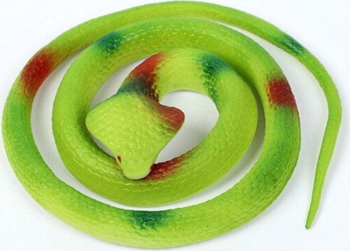 Açık Yeşil Renk Gerçekçi Kobra Model Silikon Yumuşak Yılan 80 Cm