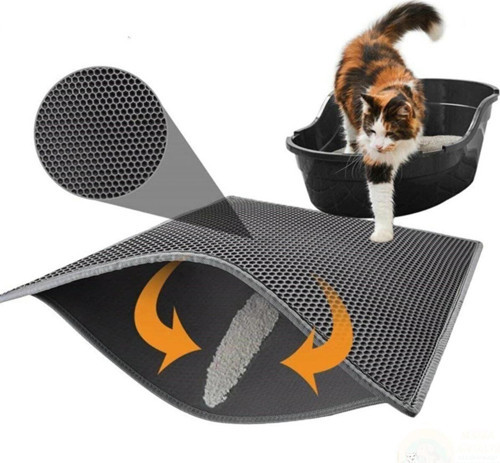 Kedi Tuvalet Önü Kum Toplayıcı Temizleyici Elekli Gri Paspas