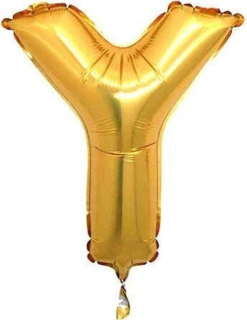 Y Folyo Balon Gold 100 Cm Helyum Balon Uçan Balon