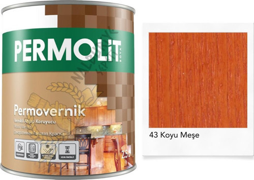 Sentetik Vernikli Ahşap Koruyucu Boya KOYU MEŞE 0.75 Lt.