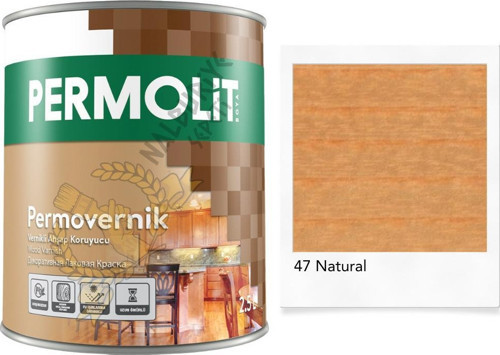 Sentetik Vernikli Ahşap Koruyucu Boya NATURAL 2.5 Lt.