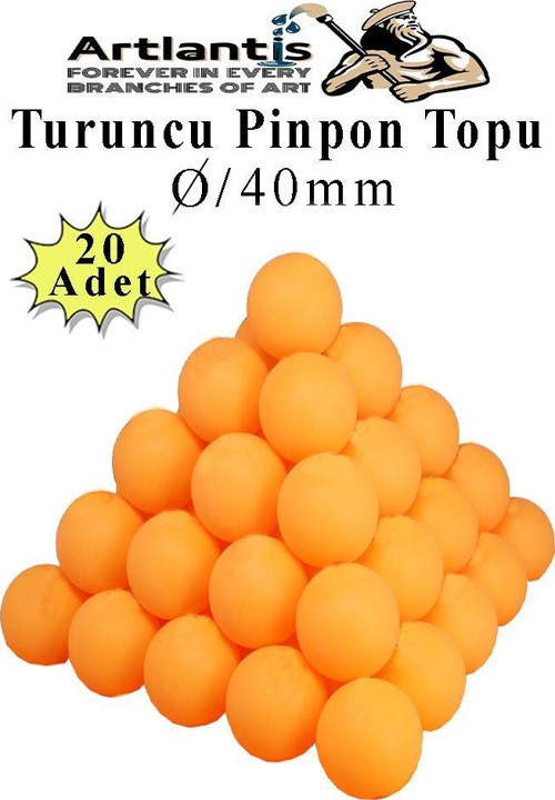 Turuncu Pinpon Topu 20 Adet Masa Tenis Topu Evcil Hayvan Kedi Oyuncağı Okul Sınıf Etkinlik Deney Topu