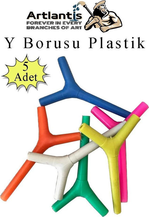 Y Borusu 5 Adet Y Boru Deney ve İş Eğitimi Malzemesi Steleskop ve Solunum Deneyi İçin Y Borusu Okul Deney