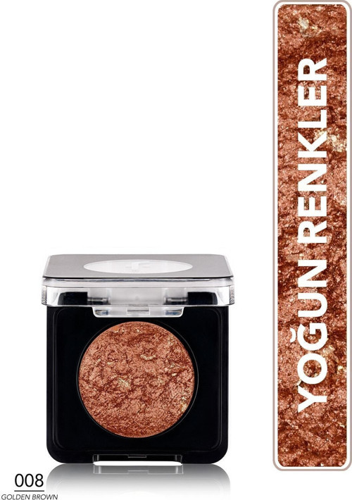 Yoğun Işıltılı Göz Farı - 008 Golden Brown - Baked Eyeshadow - 8682536052481