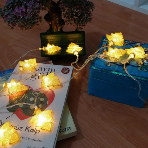 Metal Örgülü Çam Ağacı Şeklinde Günışığı Şerit Led Işık Zinciri (4741)