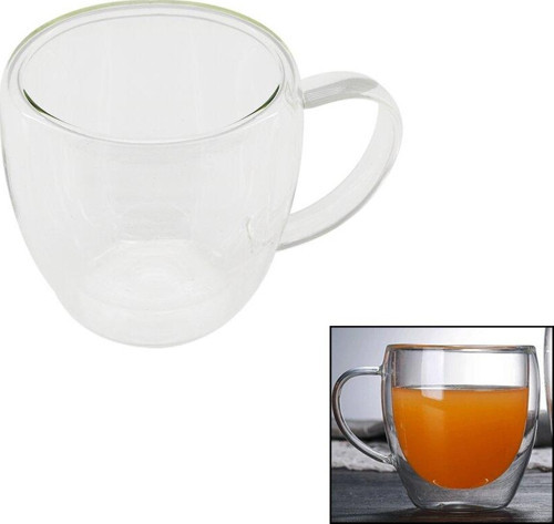 250Ml - Dar Çift Cidarlı - Sade Termisil - Isıya Dayanıklı Cam Bardak (4741)