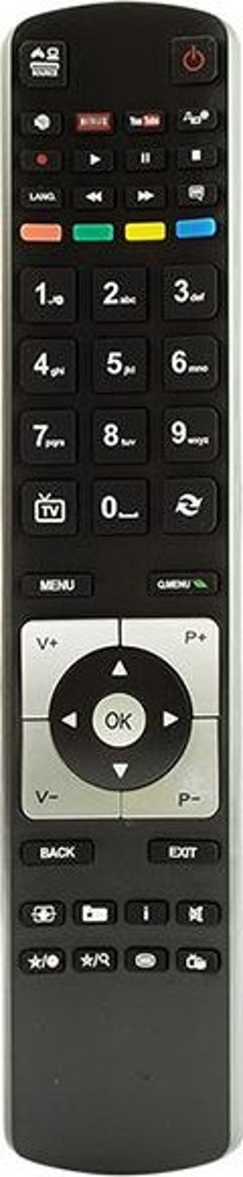 Yeni Youtube Ve Netflıx Tuşlu Lcd-Led Tv Kumanda Rm-L1246B (4741)