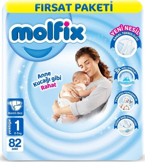 Bebek Bezi Fırsat Paketi 1 Beden 2-5 Kg 82 Adet