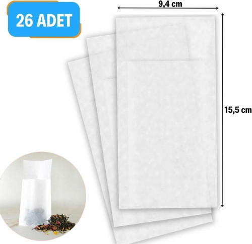26 Adet Pratik Kullan At Çay,Bitki Çayı,Filtre Kahve Demleme Poşeti Süzgeci (4741)