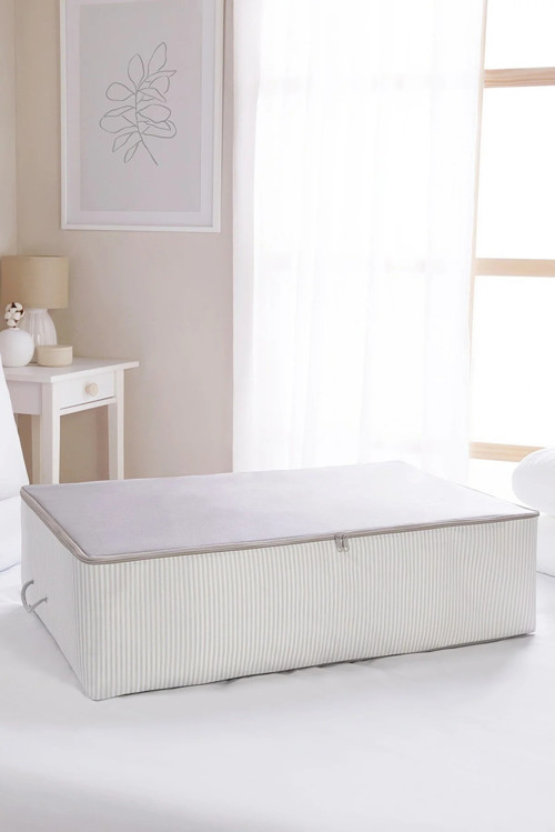 İp Kulplu Pike Battaniye Yastık Hurcu Dolapiçi Baza Altı Hurç 46X74X22 1 Adet