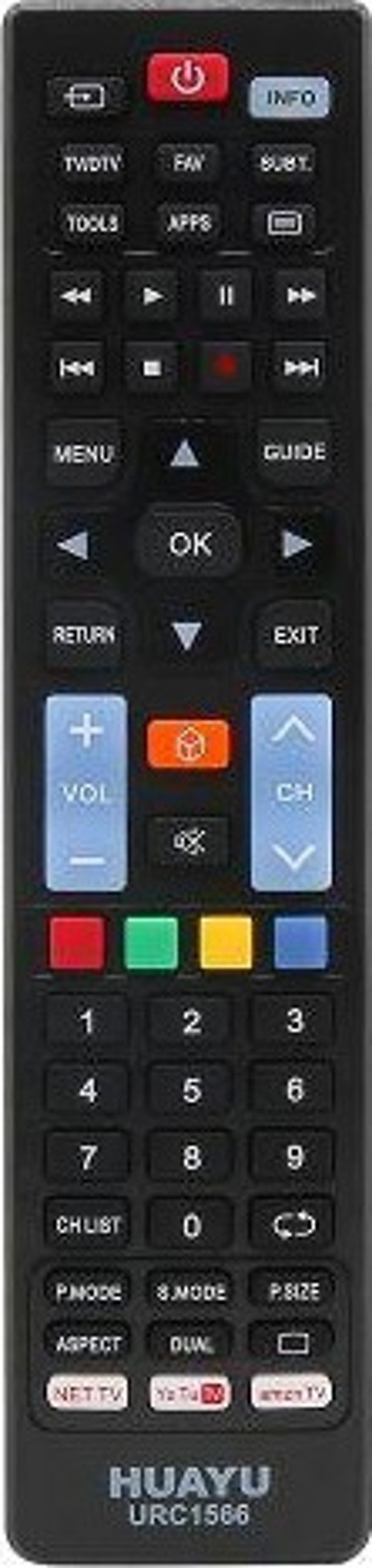 Urc1566 5 In 1 Youtube - Netflıx - Amazon Tuşlu Unıversal Lcd- Led Tv Kumanda (4741)