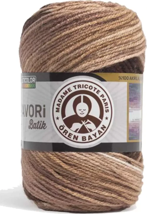 1 Adet Favori Batik El Örgü Ipliği 100 Gr 911
