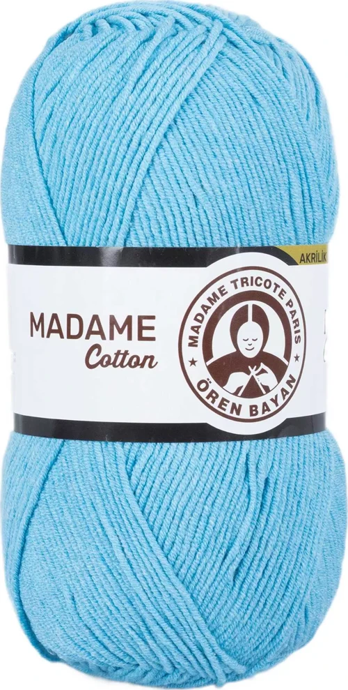 1 Adet Madame Cotton El Örgü İpi Yünü 100 Gr 016 Turkuaz