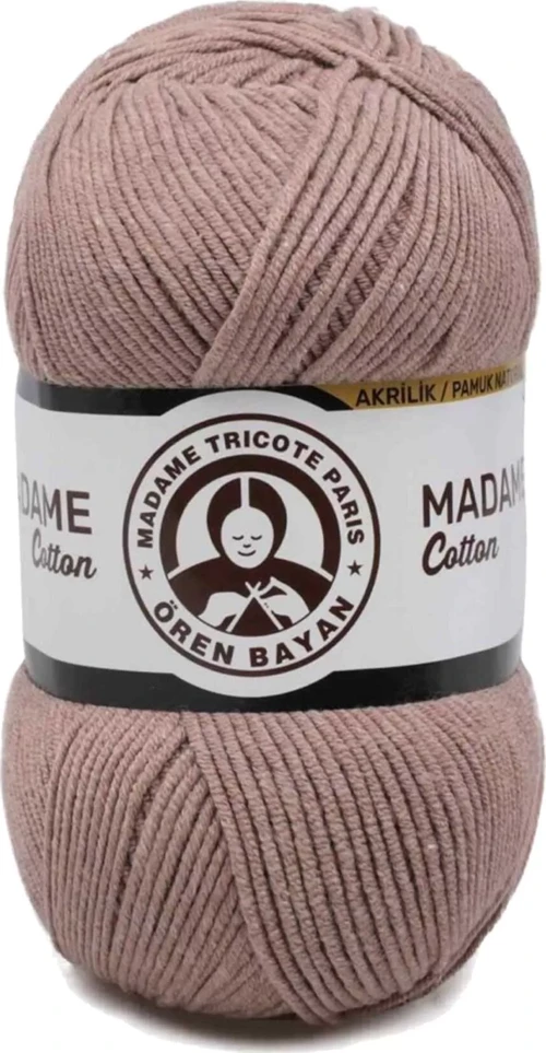 1 Adet Madame Cotton El Örgü İpi Yünü 100 Gr 057 Açık Kahve
