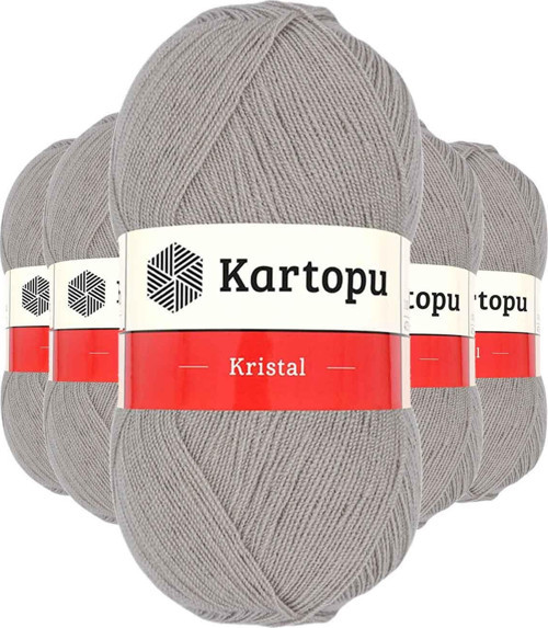 5 Adet Kristal Çift Katlı El Örgü Lif İpi Bej K861
