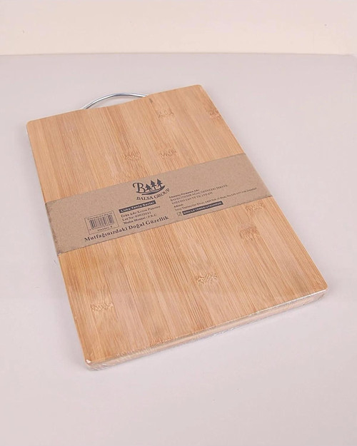 Bambu Metal Saplı Ekmek Kesme Tahtası22X32