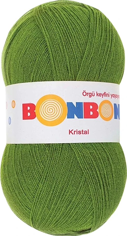 1 Adet Kristal El Örgü Lif İpi Çam Yeşili 98235