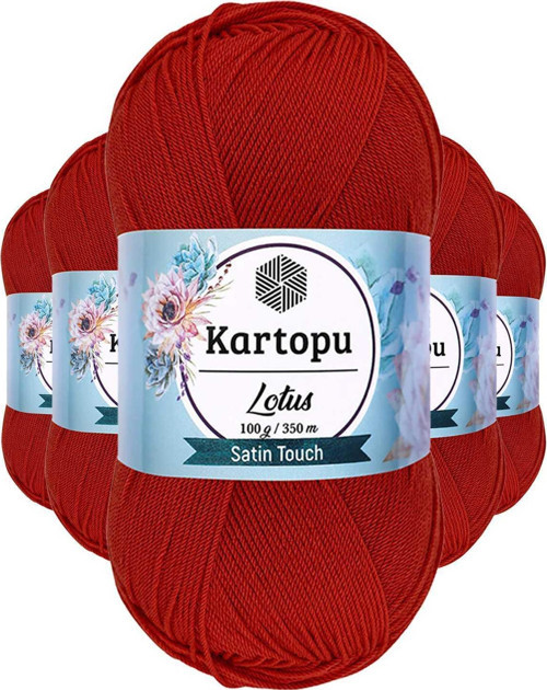 5 Adet Lotus Bikini Büstiyer Bluz Örgü İpi K101 Nar Çiçeği