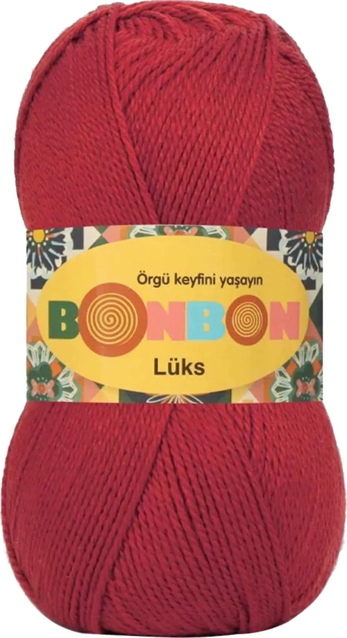 1 Adet Lüks Patik İpi Yünü Koyu Kırmızı 98676