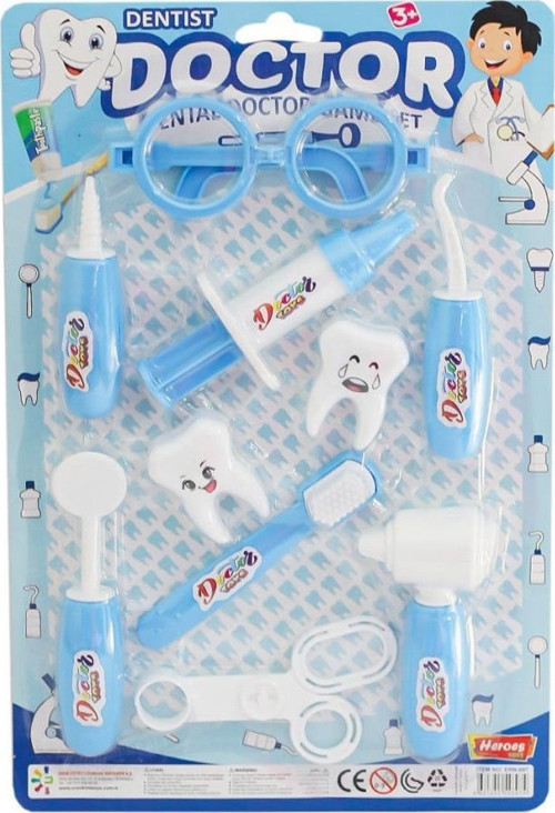 Ern-897 Heroes Toys Kartela Erkek Dişçi Oyun Seti