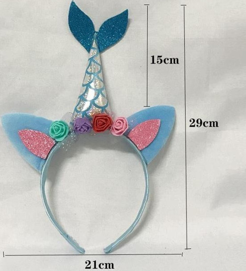 Deniz Kızı Tacı - Deniz Kızı Prenses Tacı Mavi Renk 21X29 Cm