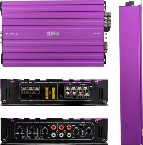 Tıtan-804 4 Kanal Max 1600 Watt Oto Amfi-Amfi (4741)