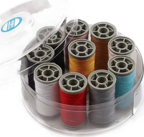 Zümrüt No:120 , %100 Polyester Dikiş Ipliği Kaliteli 10 Adet Farklı Makara Ip Royaleks-13073