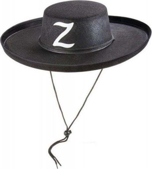 Z Logolu Yetişkin Boy Bağcıklı Zorro Şapkası