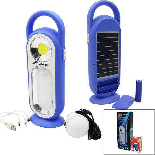 3In1Solar - Pilli - Usb Şarjlı - Fener Işıldak Powerbank Led - Cob - Seyyar Ampul (4741)