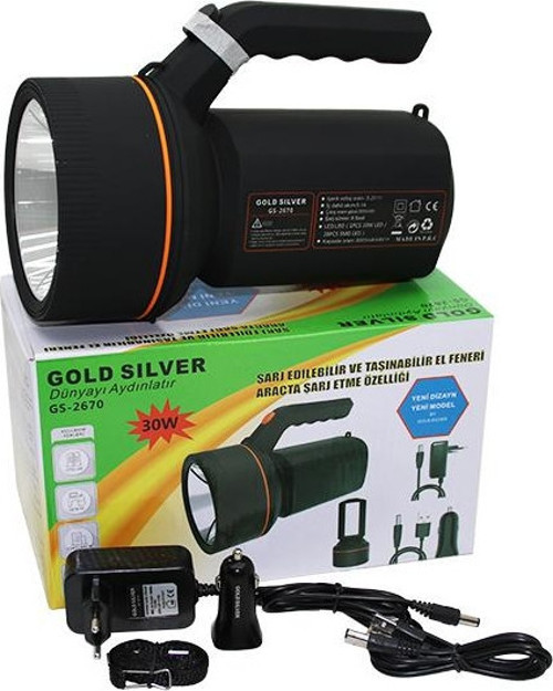 2İn1 30W - 28Smd Led Usb - Oto - Adaptör Şarjlı El Feneri Projektör (4741)