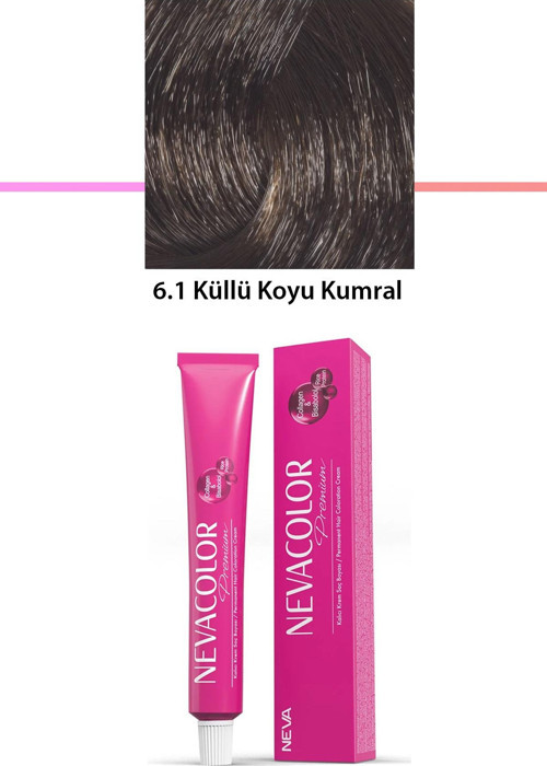 Premium 6.1 Küllü Koyu Kumral - Kalıcı Krem Saç Boyası 50 G Tüp
