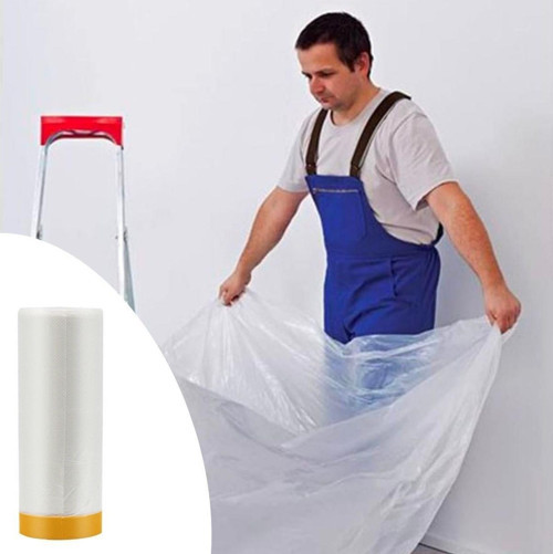 Boya Badana Eşya Koruma Hışır Örtüsü 180Cm X 15 Mt Yapışkanlı Hışır Örtü (4741)