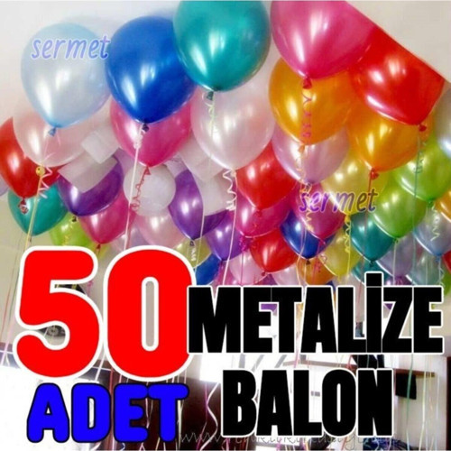 Metalik Balon Dekor Parlak Balon Metalize Balon Karışık Renk Ssd