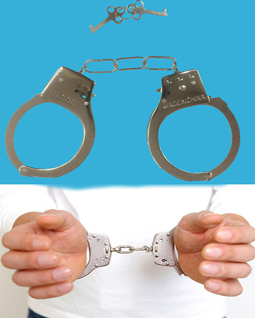 Anahtarlı Oyuncak Metal Kelepçe Polis Kelepçesi (4741)