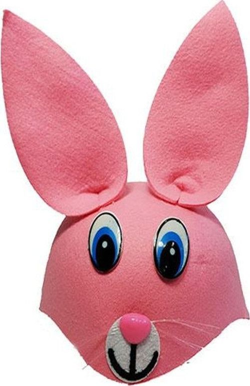 Pembe Renk Kulaklı Tavşan Şapkası Hayvan Şapkası (4741)