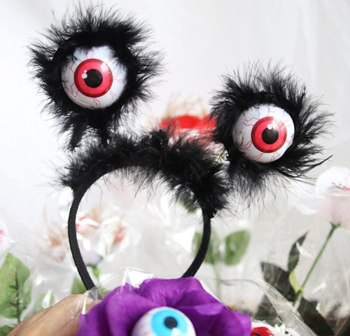 Cadılar Bayramı Halloween Otrişli Sallanan Gözlü Parti Tacı (4741)