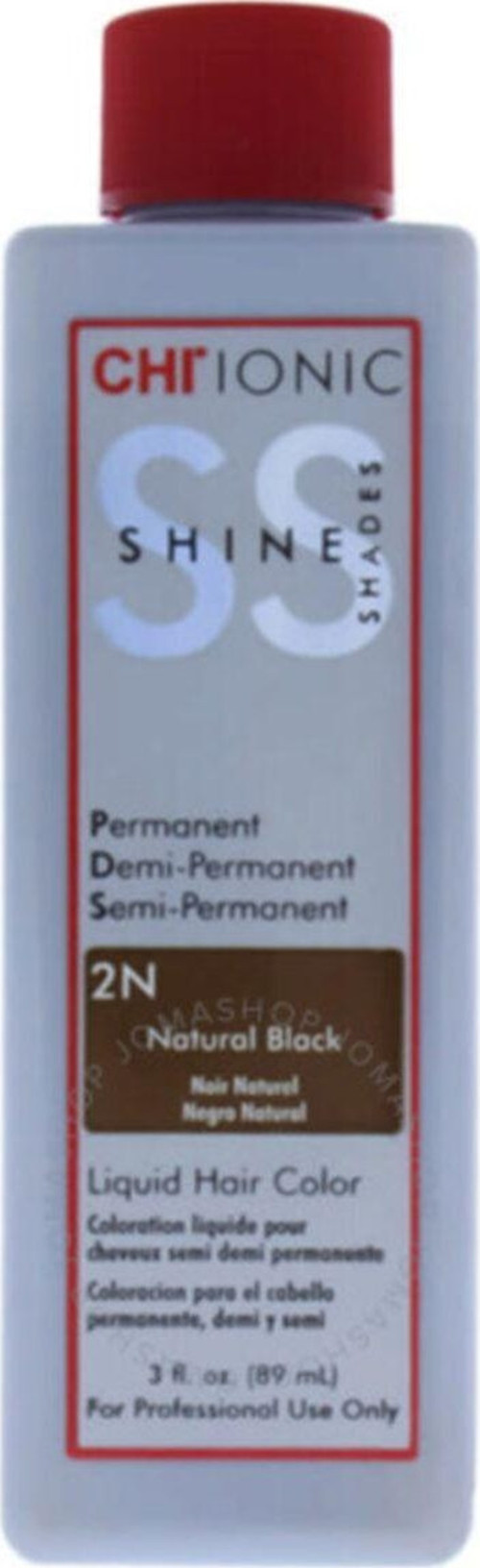 Ionıc Shine Organic Saç Boyası Sıvı Likid 2N Doğal Siyah 89 Ml