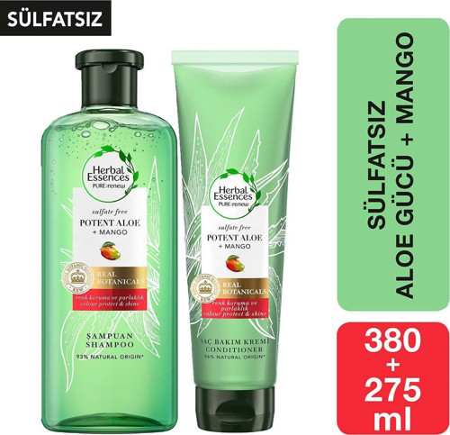 Sülfatsız Renk Koruma Ve Nem Aloe + Mango Şampuan 380 Ml + Saç Bakım Kremi 275 Ml