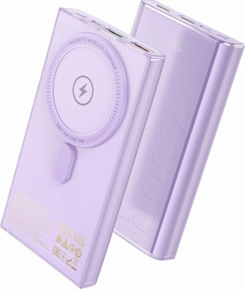 Q22 Taurus 10000Mah 22.5W+Pd20W Magsafe Uyumlu Manyetik Hızlı Şarj Powerbank Mor