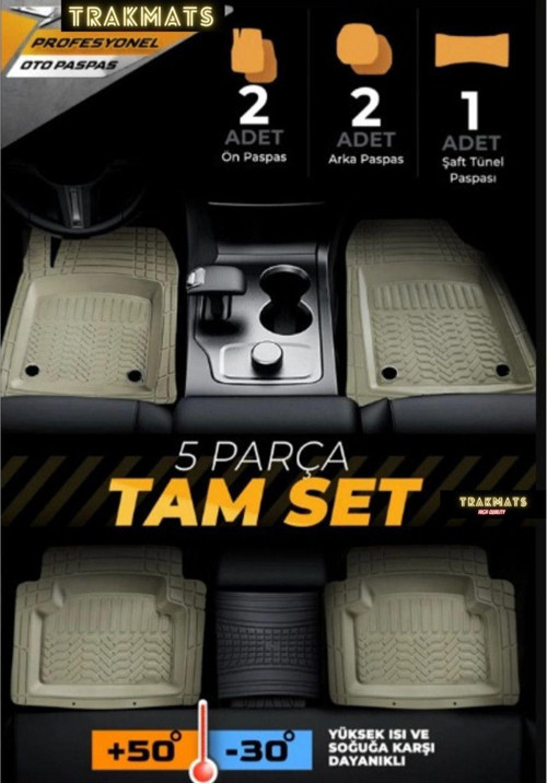 Citroen Cactüs 2017 - 2020 Kesilebilir Pro-Mats Yumuşak Oto Paspas Bej