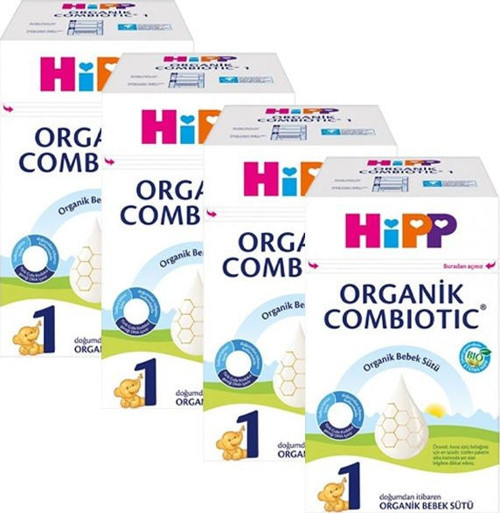 1 Organik Bebek Sütü Combiotic 600 gr x 4 Adet