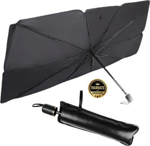 Tarkmats Lancia Lybra Universal Araç İçi Ön Cam Katlanabilir Şemsiye Güneşlik Siyah